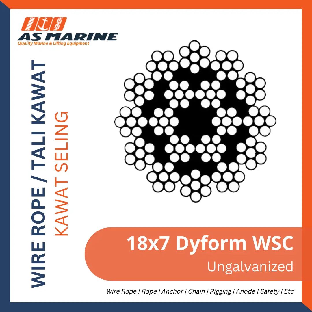 Wire Rope 18x7 Dyform WSC Ungalvanized